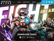 Tablet Screenshot of chronoblade.com